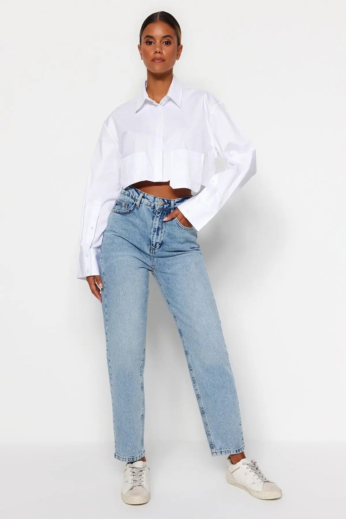 High-Waist Skinny Jeans