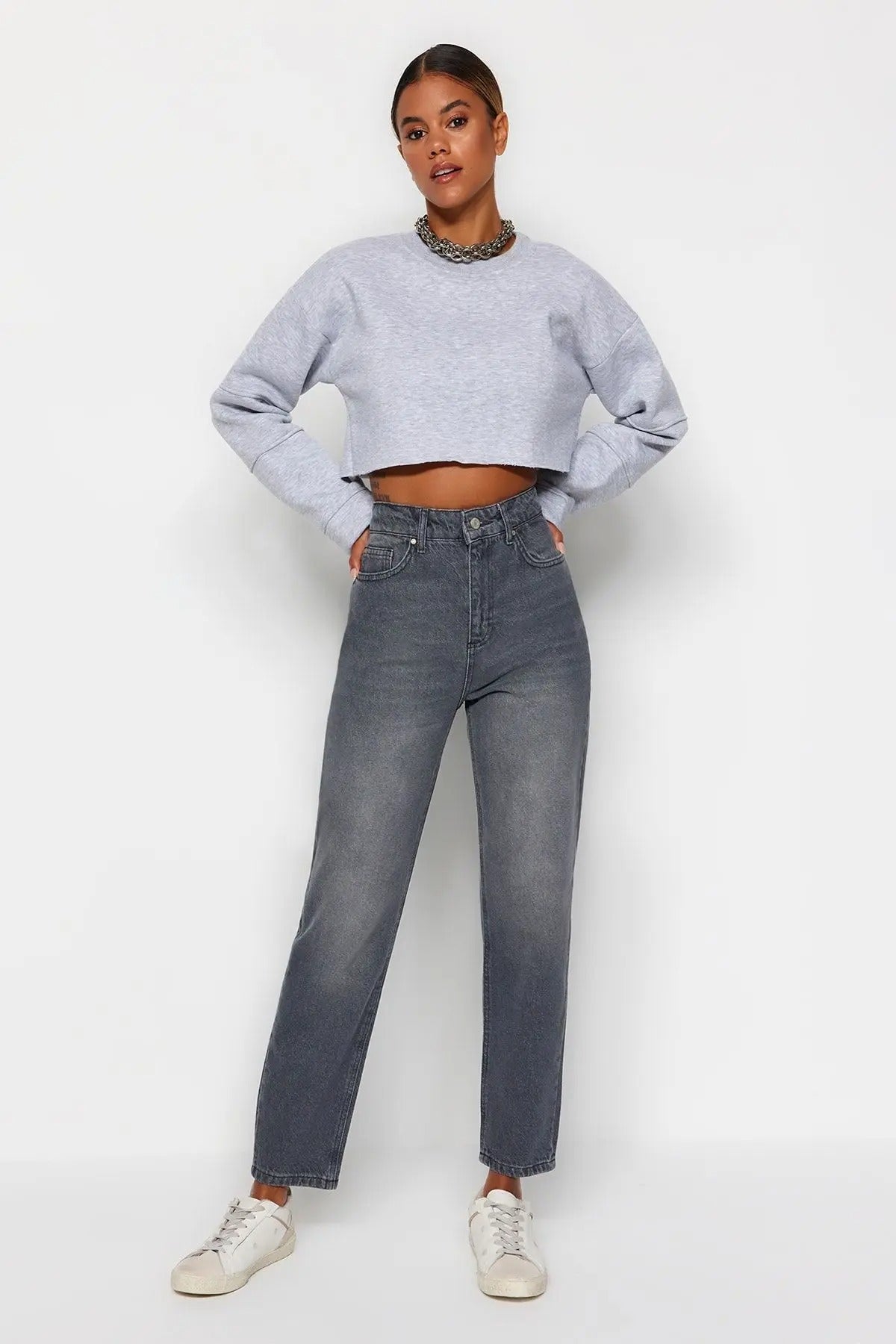 High-Waist Skinny Jeans